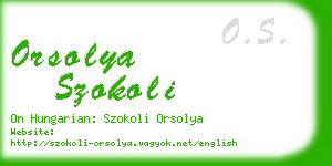 orsolya szokoli business card